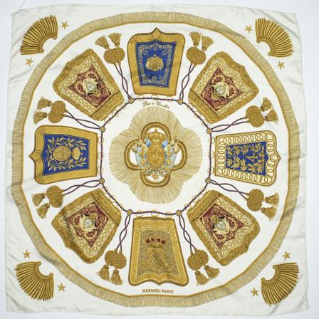 Hermès Vintage, Pre-owned Scarf Wit, Dames, Maat:ONE Size