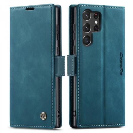 CaseMe Slim Lompakkokotelo Samsung Galaxy S23 Ultra Sininen