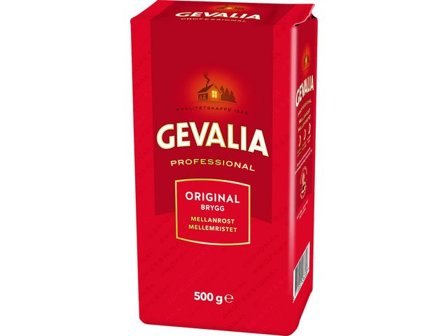 GEVALIA Kaffe Mellanrost prof.brygg 500g - Lyreco - Kök och servering - Kaffe och te - Bryggkaffe