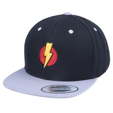 Kiddo Cap - Svart snapback Keps - Kids Flash And Thunder 3D Black/Silver Snapback @ Hatstore