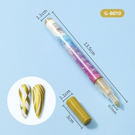 Ultra Thin Curve Manikyr Marker 3D Nail Art Penner G-B0010