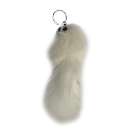 Højkvalitets Faux Ræve Nøglering Trendy Faux Ræve Nøglering Vedhængstilbehør Forbedrer Din Taske Eller Rygsæk ægte farve