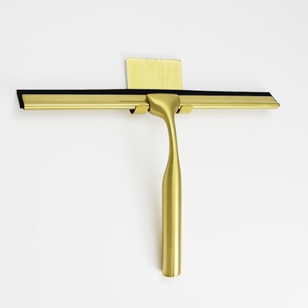 1 st duschskrapa, duschskrapa i rostfritt stål, med krok