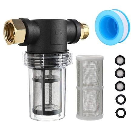 Rørfilter i rustfrit stål til havevandingsspray 14*13cm