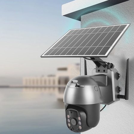 Solcelle Kamera WiFi Trådløst 4G Fjernbetjening Fuld Farve Nattesyn HD Overvågningskamera til Hjemmesikkerhed