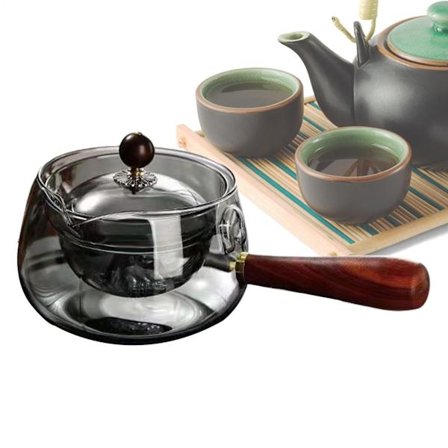 Tekanne Glass Tekanne Glass Tekanne med Sil Stor 360 Graders Svingbar Tekanne Avtakbar Oppvaskmaskinsikker Tekanne for Blomstrende Te Løs Te 500 ml