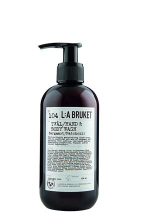 L:A BRUKET 104 Hand & Body Wash Bergamot/Patchouli 240 ml, Skincare, Håndpleje, Håndsæbe