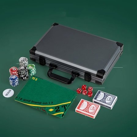 Texas Hold'em pokersett i pose - 400 sjetonger