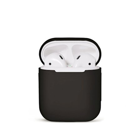 2x Silikonskal fodral för Apple Airpods / Airpods 2 - Svart