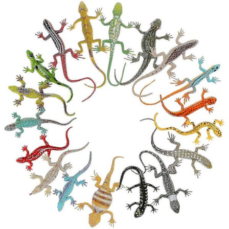 2025 18 stk. Fake Realistiske Øglefigurer Plast Øgle Leketøy Figurer Dyrefigur Øglemodell {YFL}