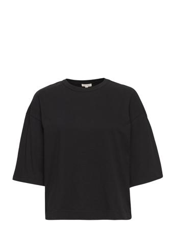Essigne 2/4 Boxy T-Shirt - Gots T-shirts & Tops Short-sleeved Svart Esme Studios