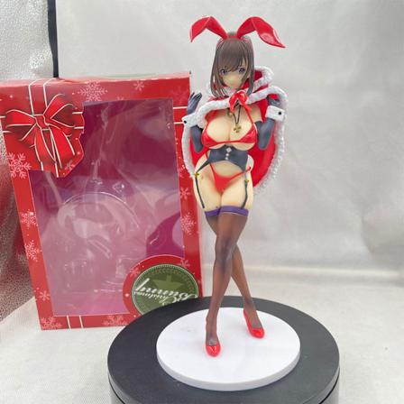 Rosa kanin flicka anime periferi figurer leksak delikat och kompakt anime modell leksak för barn vuxna jul påsk present default