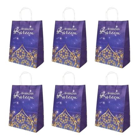 6 stk Eid Mubarak papirpose gaveæsker STIL 7