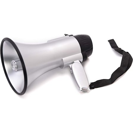 Bærbar megafon med 30 watt effekt med indbygget musik - Justerbar lydstyrke - Rem Stærk og let