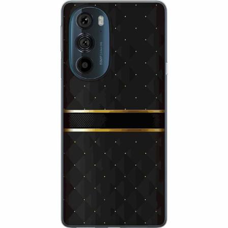 Motorola Edge 30 Pro Mjukt Skal - Golden Stripes