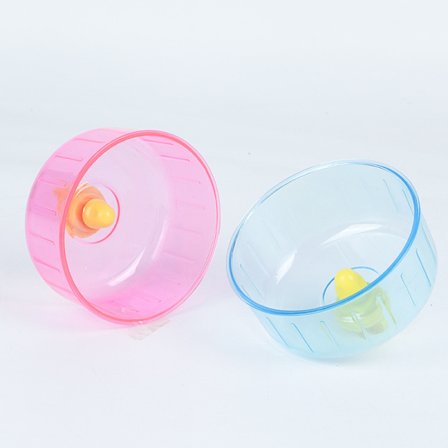 #2 Hamster Løbehjul 12 cm Transparent Lydløs Hamsterhjul Bur Tilbehør Legetøj Hamster Løbehjul til Chinchilla Gerbils Blå Pink#