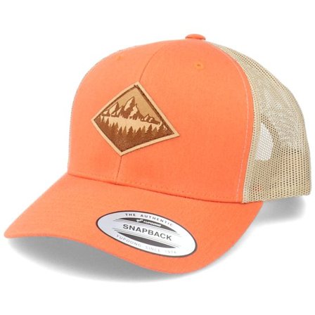 Wild Spirit - Orange trucker Keps - Fir Mountain Patch Orange/Khaki Trucker @ Hatstore