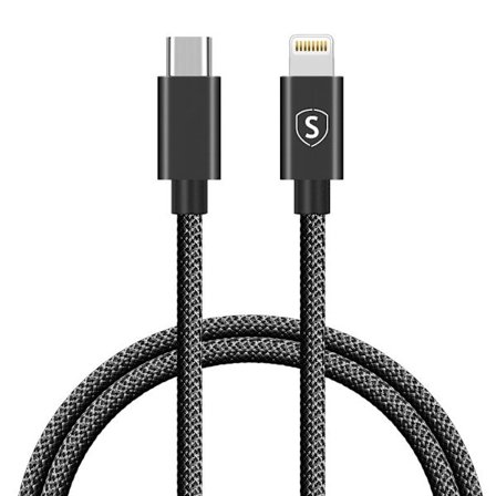 SiGN USB-C till Lightning-kabel 20W, 1m - Svart