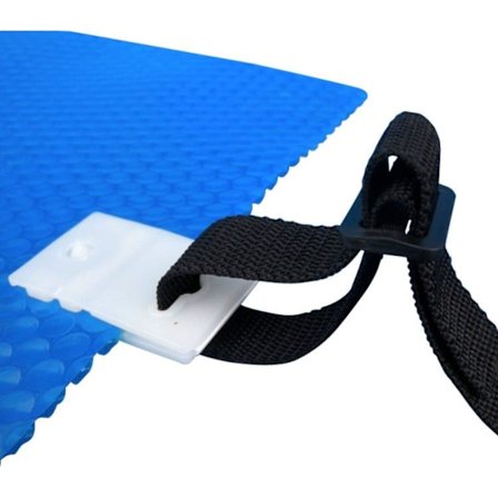 Sett med 8 stropper med krokodilleklips for alle typer bobledeksel