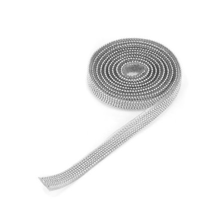 Krystall Rhinestone-kjede, selvklebende krystall Rhinestone-strips Rhinestone-klistremerker Glittertape Fleksibel trim for DIY-håndverksprosjekter og 