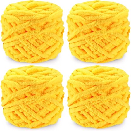 Garn 4x Garn för virkning, Mjukt tjockt garn för garnprojekt