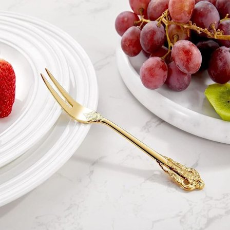 6 stk Dessertgaffel i rustfrit stål Retrogaffel i rustfrit stål 1