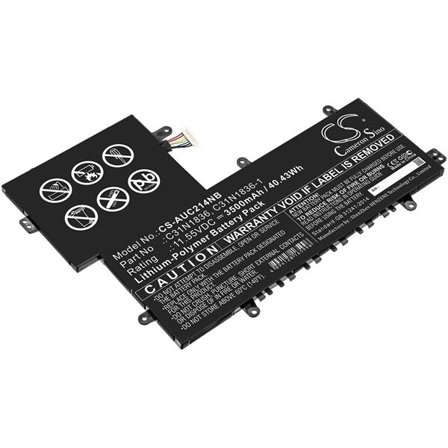 Batteri til bærbar computer, bærbar computer til Asus C204MA-GJ0003, Chromebook Flip C214MA og andre.