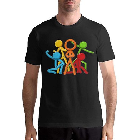 Fem pinnfigurer Alan Becker T-shirt herr bomullströja Mode O-hals Kortärmad Teesadult, S-3xl