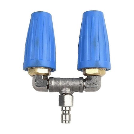 Högtryckstvätt Dubbelspets Turbo Munstycke, 4000PSI Roterande Dubbel Turbo Munstycke Spray Tips 1/4 Tum