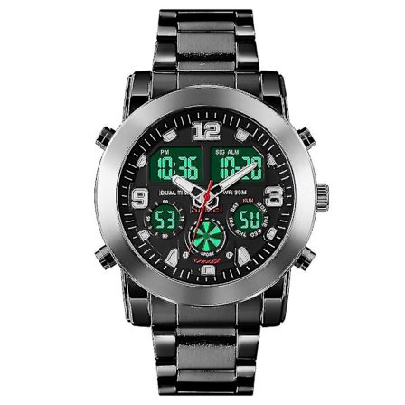 Skmei 1642 Tre-gångs Display Electronic Watch Silver