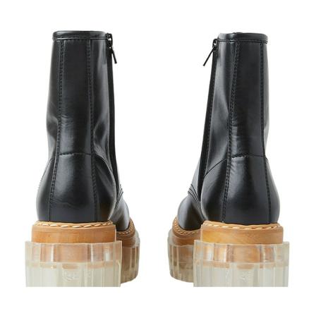 Stella McCartney, Emilie Transparent Heel Boots Zwart, Dames, Maat:36 EU