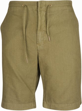 Barbour M's Linen Cotton Mix Shorts Military Green