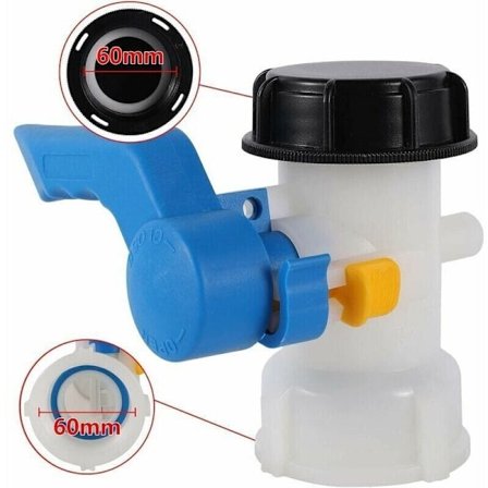IBC Adapter 60mm til 60mm 1000l Tankventil Plastik, 1000 liter Tanktilslutning til Regnvandstank, Container