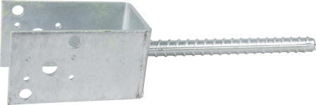 ESSVE 951621 Stolpsko 4 mm, typ U, förzinkad 70 x 70 x 127,5/200 mm, Infästning