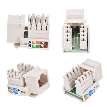 Cat5 RJ45 Punch Down Keystone Jack CAT5 Network Ethernet RJ45 W