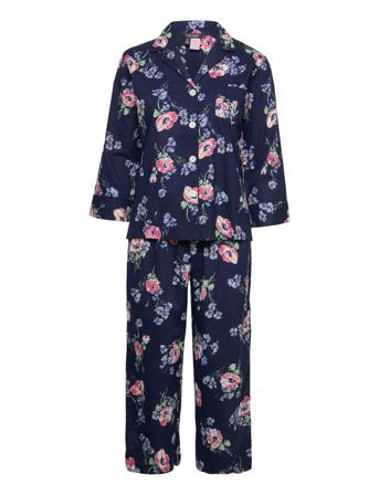 Lrl Sh. Sl Notch Collar Capri Pant Pj Pyjama Navy Lauren Ralph Lauren Homewear