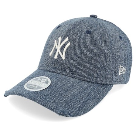 New Era - MLB Blå adjustable Kasket - New York Yankees Womens Acid Denim 9TWENTY Navy/White Adjustable @ Hatstore