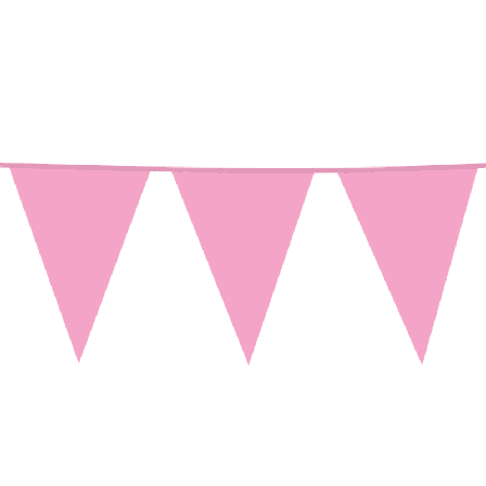 Flaggbanderoll ljusrosa - flera storlekar 10x15 cm - Partyninja.se