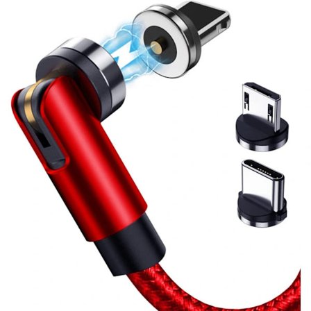 /EA/FOR Magnetisk Ladekabel 1-pak - 540° Roterende Magnetisk