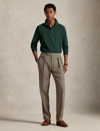 Polo Ralph Lauren Custom Slim Fit Mesh Polo Shirt - Khaki green - XXL