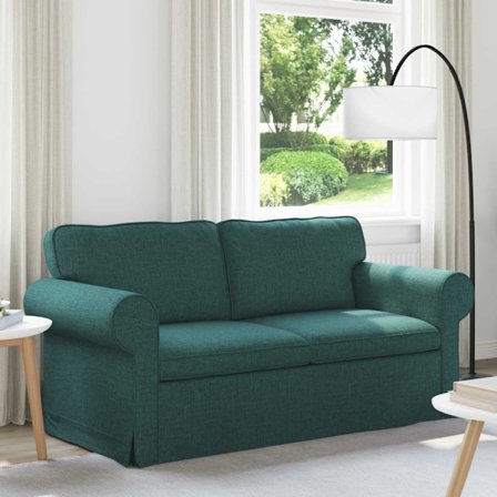 Soffa 140cm Mörkgrön Metall