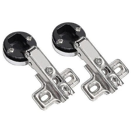 2 st Hållbara Praktiska 26 mm Koppskruvar Glasdörrgångjärn Full Overlay Montering Vinkällare Möbel Hemskåp Lyckosam