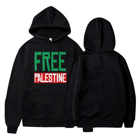 Ny Gratis Palestina Mote Print Hettegenser 14