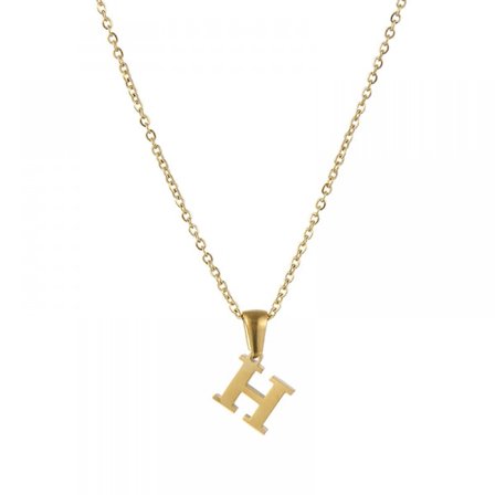 Halsband med initialer för kvinnor, 18K guldpläterat namn halsband, bokstavshänge kedja 17,71"