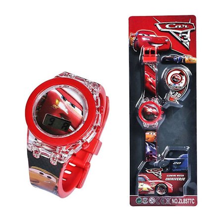 Barn Pojkar Flickor Character Flashing Light Up Digital Watch Gift Spiderman, Avengers, Frozen, Princess, Lightning Mcqueen