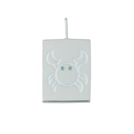 Cancer Necklace Charm Silver