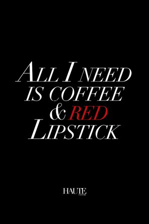 Malerifabrikken - Juliste Red Lipstick - Harmaa - Julisteet - - Homeroom