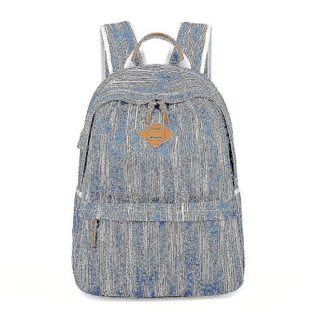 USB Ryggsäck Kvinnor Studenter Skolväska Canvas Axelväska Män Casual Utomhus Rese Datorväska