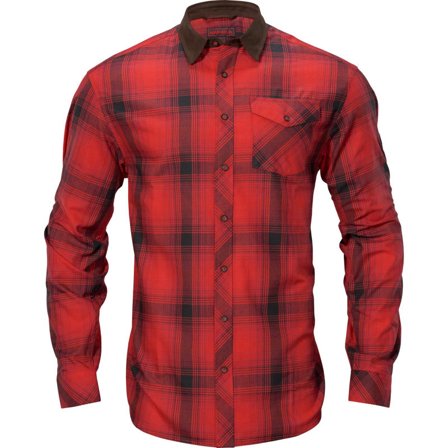 Härkila Men's Driven Hunt Flannel Shirt Men long-sleeved shirts Red XL