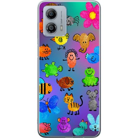 Kompatibel Mobilcover til Motorola Moto G53 Little Scribble Friends